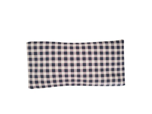 Peacegoods Eye Pillow Gift Pack - Washable Cover Refillable Lavender Flax Chamomile Weighted - Microwavable Yoga Headache Relief - Soft Cotton Adults Children - Blue White Check