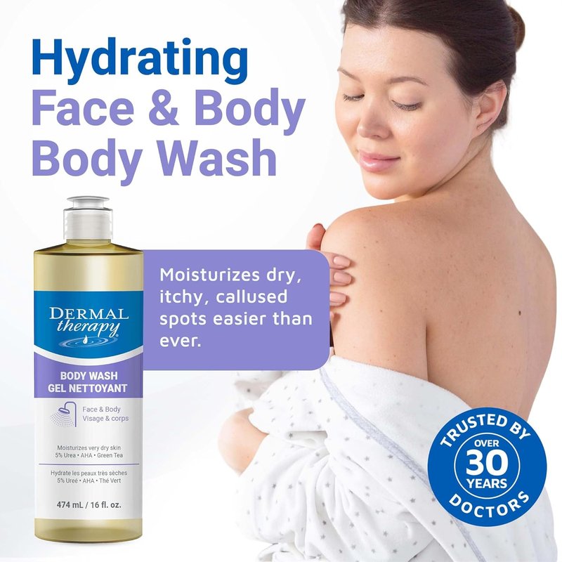 Urea 5% Cream with AHA & Green Tea Extract - Hydrating Skin Treatment for Dry Skin