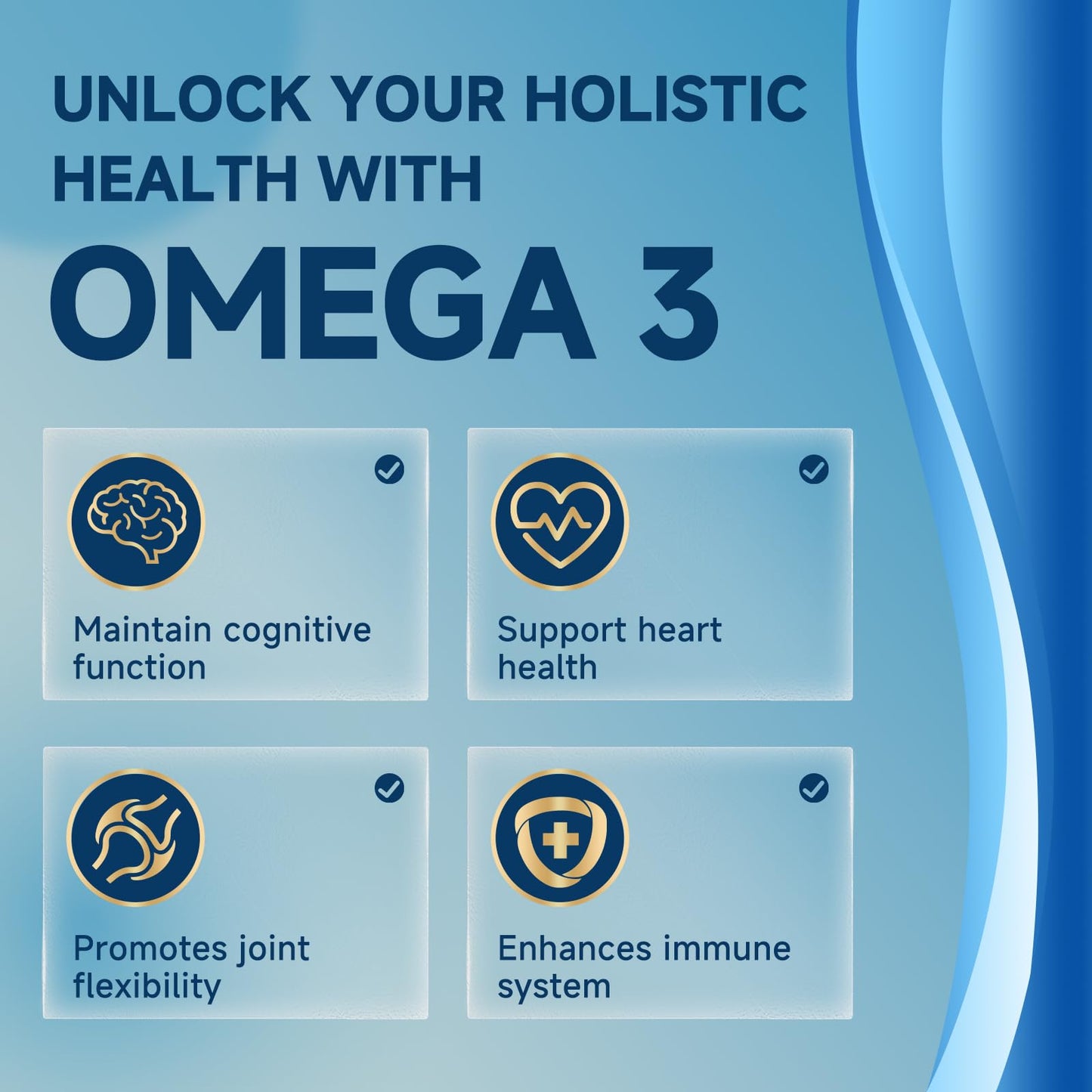 ZEBORA Mini Omega 3 Fish Oil 1400mg - High Potency with Vitamin E, Support for Heart, Brain and Immune Health, 60 Servings
