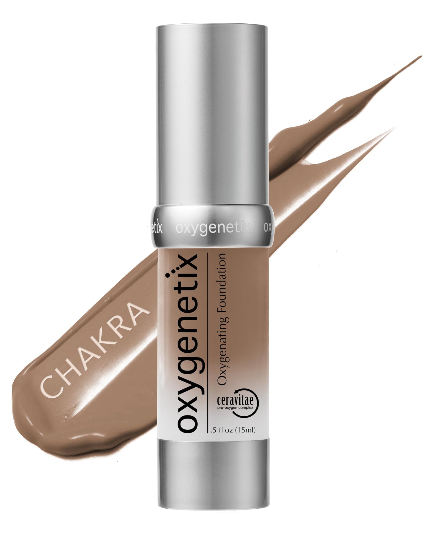 Oxygenetix Oxygenating Foundation – Chakra | Breathable Makeup for Face | Buildable Coverage with Weightless Feel | Longwear Foundation for Women | Safe for Sensitive or Laser-Treated Skin