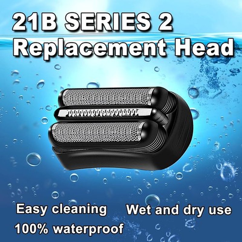 21B 2PCS, Series 3 21B Electric Shaver Replacement Head Compatible, 21B Replacement Electric Shaver Heads for Men Razor Shaving Blades Fit for Braun Series 3: 3040s 3000s 3050cc 3010s 3070cc 3080s