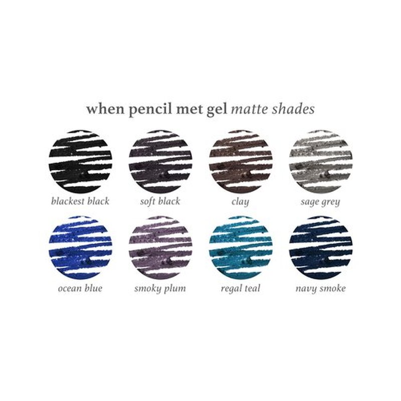 Julep When Pencil Met Gel Sharpenable Multi-Use Longwear Eyeliner Pencil - Fig Shimmer & Soft Black - Transfer-Proof - High Performance Liner Duo