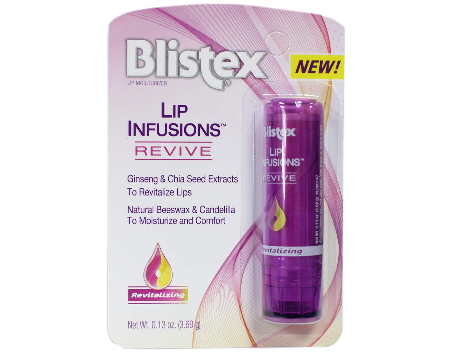 Blistex Lip Moisturizer Lip Infusions Revive, 0.13 oz (Pack of 2)