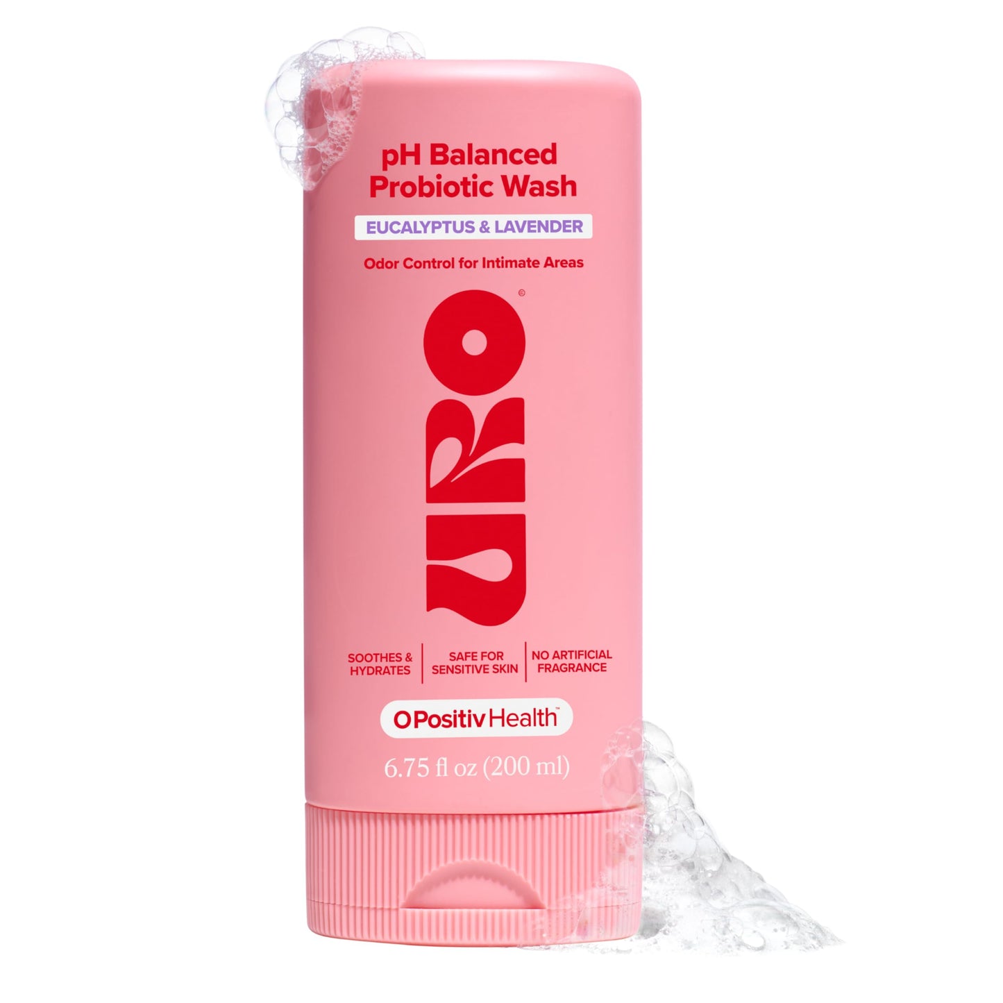 O Positiv URO pH Balanced Probiotic Wash – Odor Control, pH Balance, Dryness & Irritation Support for Intimate Areas – Probiotics & Lactic Acid – 6.75 oz (Pack of 1)