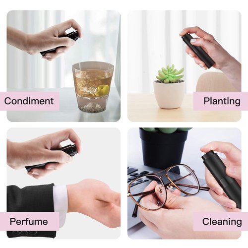 Tekson 8ml Travel Perfume Atomizer Refillable, Mini Cologne Spray Bottle Empty, Small Aftershave Portable Sprayer for Liquid Dispenser
