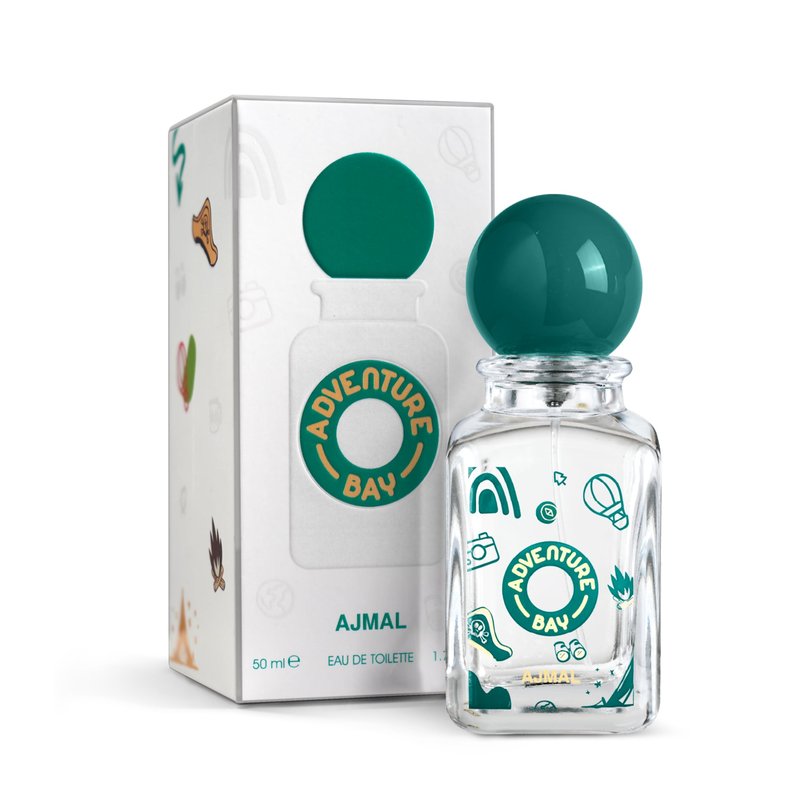 Ajmal Kids Adventure Perfume for Boys, 1.7 fl oz / 50 ml, Fresh Fruity Citrus Amber Scent with Peach & Orange, Lively Kids Fragrance, Made in Dubai
