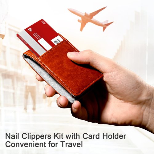Nail Clippers Set Travel Nail Clippers Set of 4 Stainless Steel Nail Clippers Slant Edge Nail Cutter Ear Spoon Glass Nail File Manicure Kit Holiday Gift for Women Men