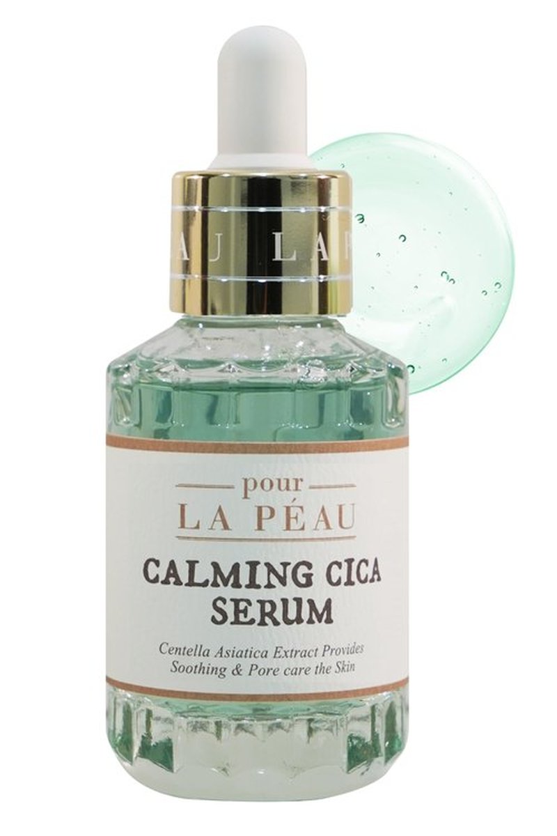 POUR LA PEAU Calming Cica Serum | Centella Asiatica Serum for Face | Organic Face Moisturizer Centella Ampoule | Hypoallergenic & Hydrating Face Serum Korean Skin Care Products (1.01 Fl. Oz)