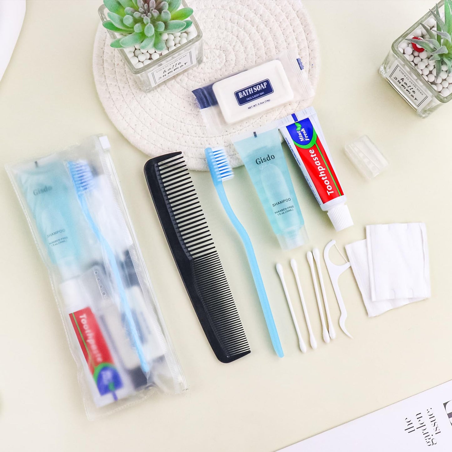 Gisdo 5 Kits Basic Toiletry Kits Homeless Personal Hygiene Kit Bulk Homeless Care Package Supplies Travel Toiletry Kit Homeless Hygiene Kit Bulk for Men Women Charity Toiletry Bag(10-IN-1)
