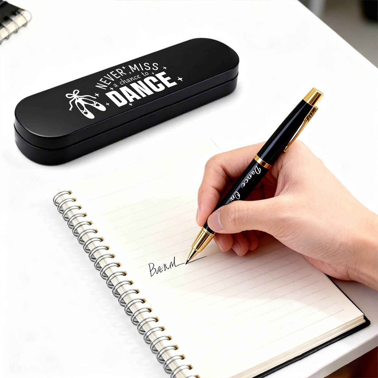 Felicky Dance Student Gifts - Never Miss a Chance to Dance Inspirational Gel Pen Gift Set - Birthday Graduation Gifts for Dancing Students Teen Girls