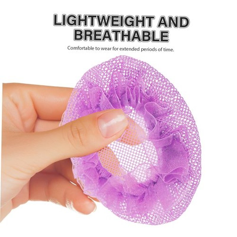 OHPHCALL 5pcs Set Ballet Hair Bun Net Bun Hair Net for Dance Hairnets for Women Bun Hair Net for Women Dance Bun Net Elastic Band Hair Net Hair Accessories for Women Clips The Net Purple