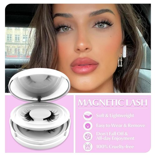 Magnetic Eyelashes with Applicator,Krafty Magnetic Eyelashes,Magnetic Eyelashes,Magnetic Eyelashes Natural Look（Natural+Simple+Devil）