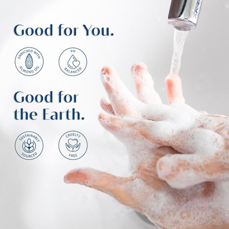 Provence Sante Natural Liquid Soap - Moisturizing Almond Oil Hand Soap with Exotic Jasmine Scent - Elegant Pump Dispenser for Kitchen & Bath (16.9 oz)