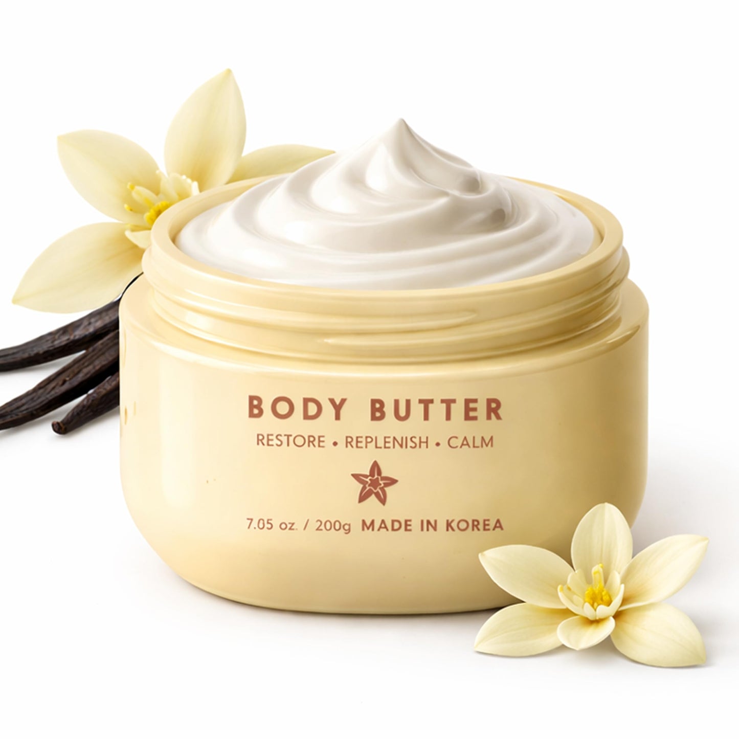 Baere Niacinamide Body Butter With Vanilla - Dermatologist Tested, Anti Aging, Korean Skin Care - Replenish Moisture, Calm Comfort & Restore Barrier - Vegan, Clean Beauty, Cruelty Free - 7.05 oz