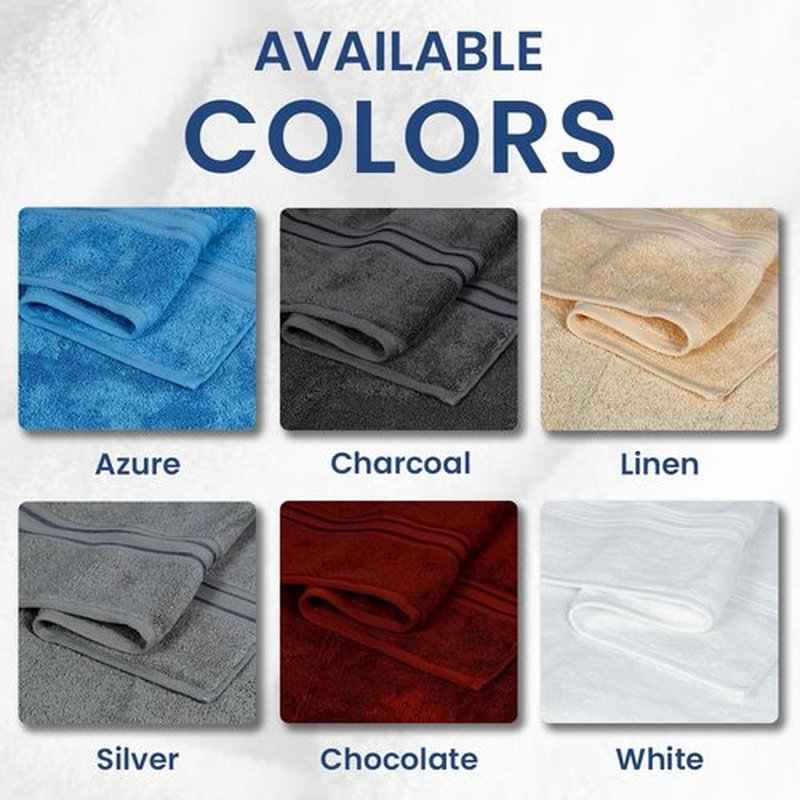 Casa Lino Set of 4 Luxury Linen Bath Towels Extra Large | 100% Soft Cotton 600 GSM Thick Absorbent Quick Dry Hotel Bathroom Towel for Home | 30"x60" | Linen