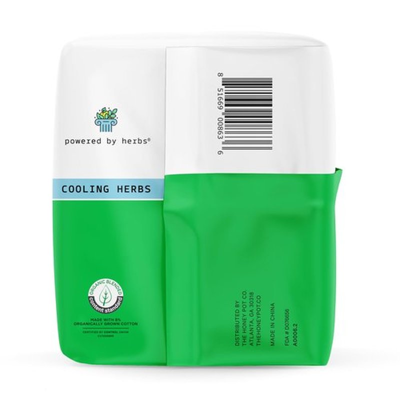 The Honey Pot Company - Herbal Panty Liners for Women - Heavy Liners w/Wings - Infused w/Essential Oils for Cooling Effect & Organic Cotton Cover - Feminine Care - FSA & HSA Eligible - 20ct