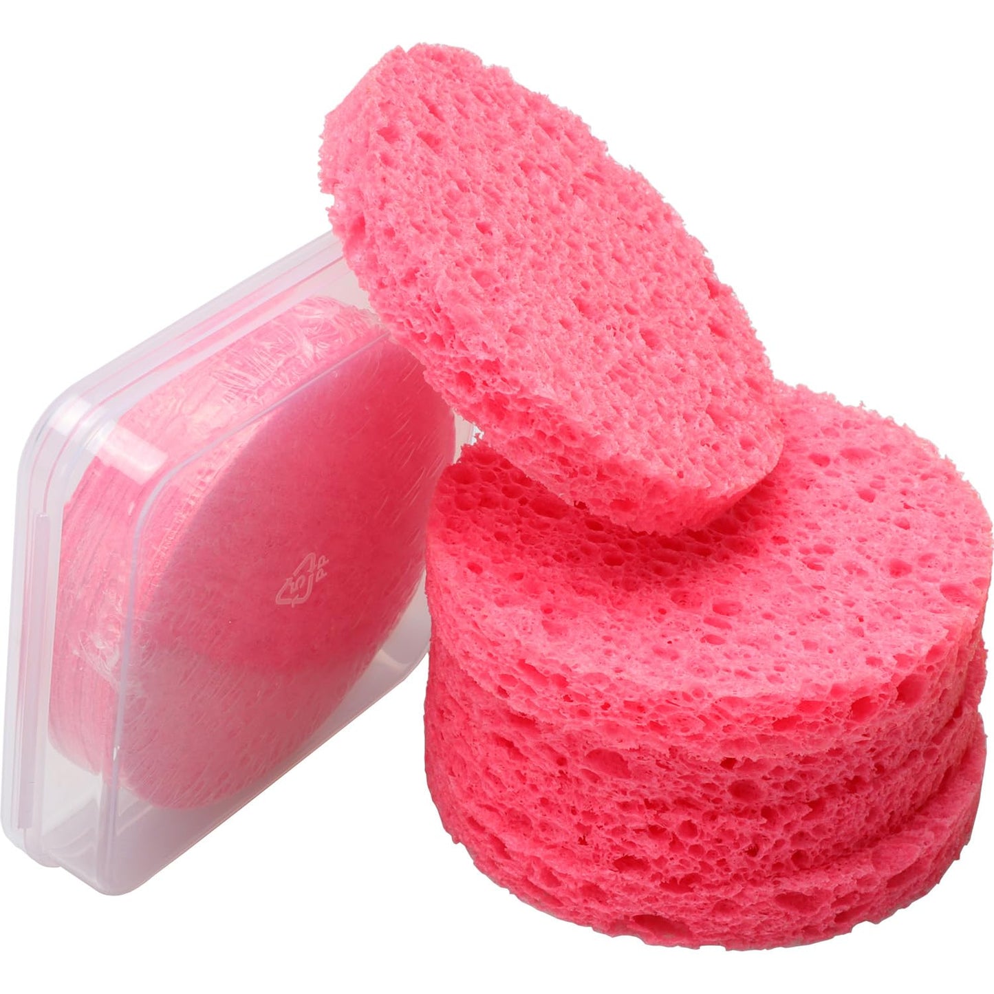 Ocim 15Pcs Compressed Facial Sponges,Face Sponge Compressed for Washing Cleansing and Exfoliating,Pink