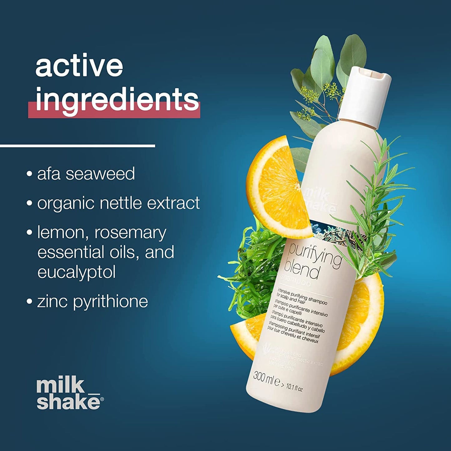 Purifying Blend Shampoo for Oily Hair - milk_shake Deep Cleansing Formula