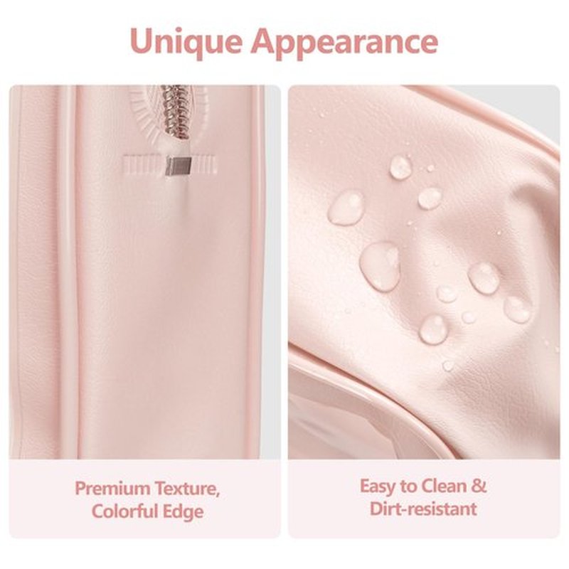 PACKISM TSA Approved Toiletry Bag - Pink Floral Print Clear Shell Bag and Upgrade Color-Edged Clear Travel Bag, Perfect for On the Go or Travel, Lightweight and Robust, 2 Pack