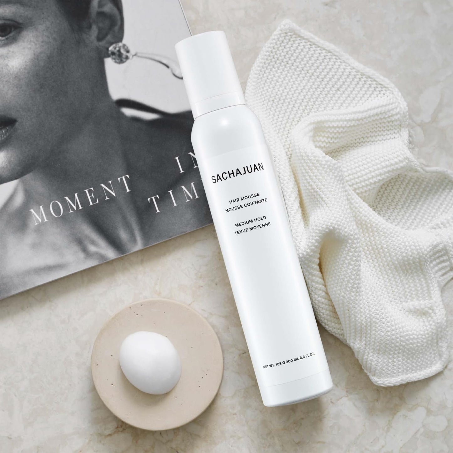SACHAJUAN Hair Mousse | Lightweight Styling Mousse for Volume, Fullness & Shine | Soft Hold with Natural Movement | Smooth, Weightless Finish | For All Hair Types | 6.8 fl oz