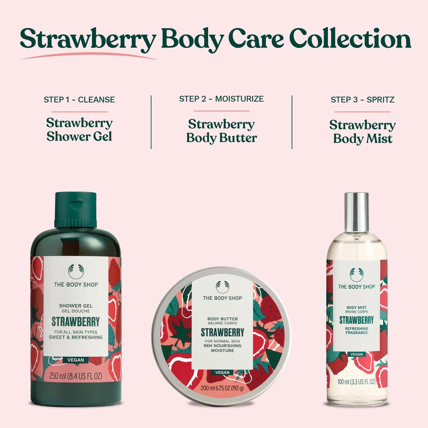 The Body Shop Strawberry Shower Gel, 2 Fl Oz