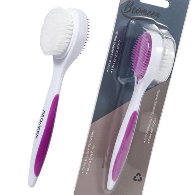Beomeen Silicone Exfoliating Face Scrubber, 2 Pack Facial Cleansing Brush Handheld Face Exfoliator Scrubber Double Side Face Brush Cleanser for Deep Cleansing, Blackhead Makeup Removal