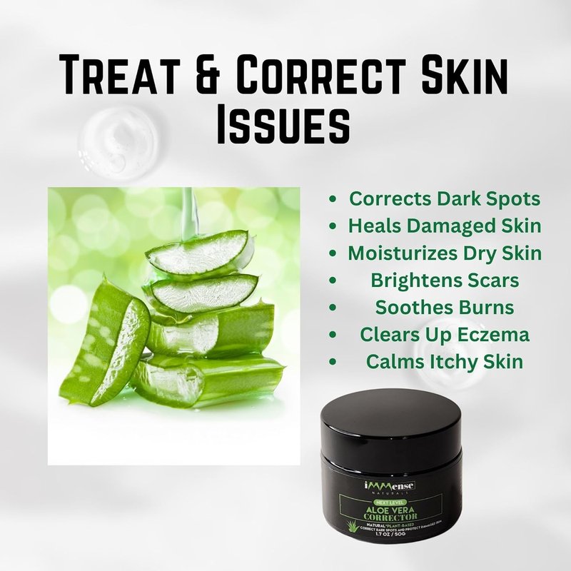 Aloe Vera Cream - Dark Spot Remover for Scars & Blemishes | Hydrating Face & Body Moisturizer for All Skin Types