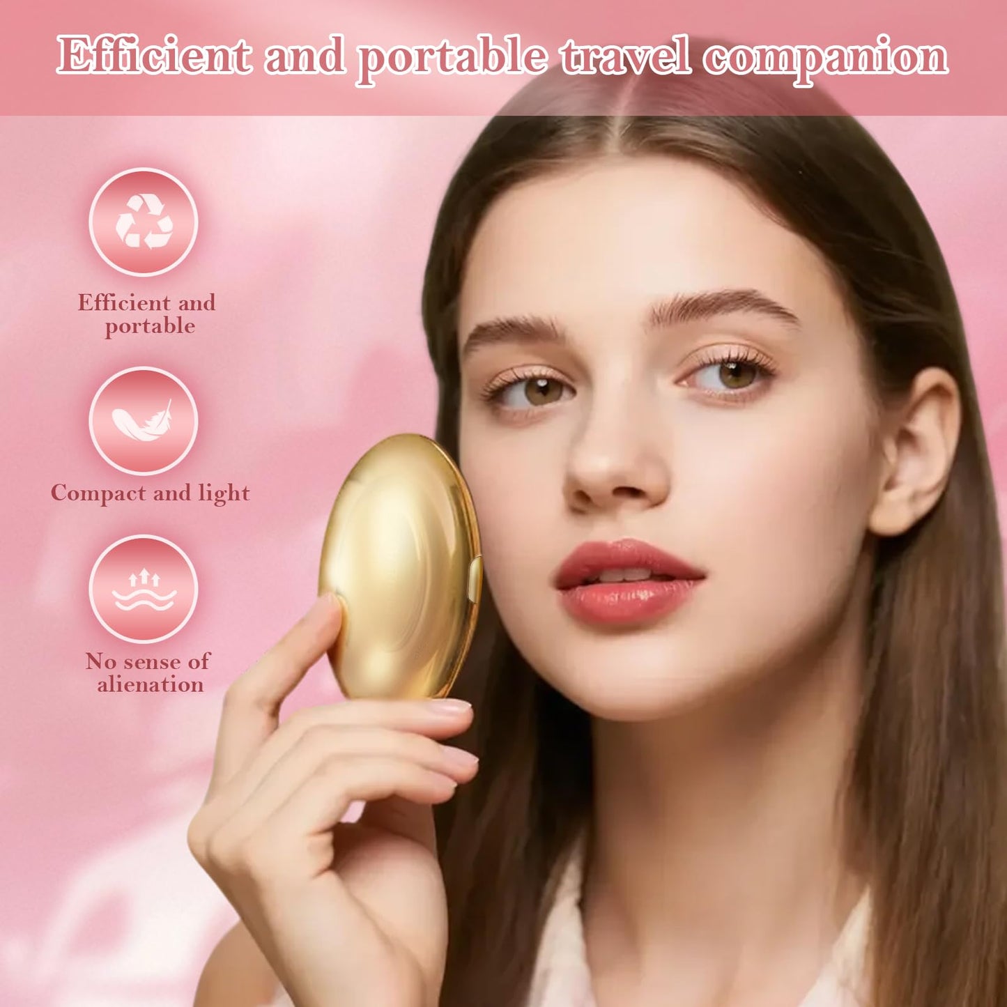Lip Plumper Device - 2 in 1 Lip and Teeth Brighten Reduce Lip Wrinkles Lip Quick Lip Plumper for Women Female (Gold)