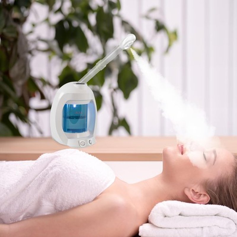 Facial Steamer-Face Steamer for Facial Deep Cleaning, Vaporizador Facial Steamer for Esthetician and Nano Ionic Hot Steam for Face, Professional Facial Steamer with a Headband and Acne Needle Set.
