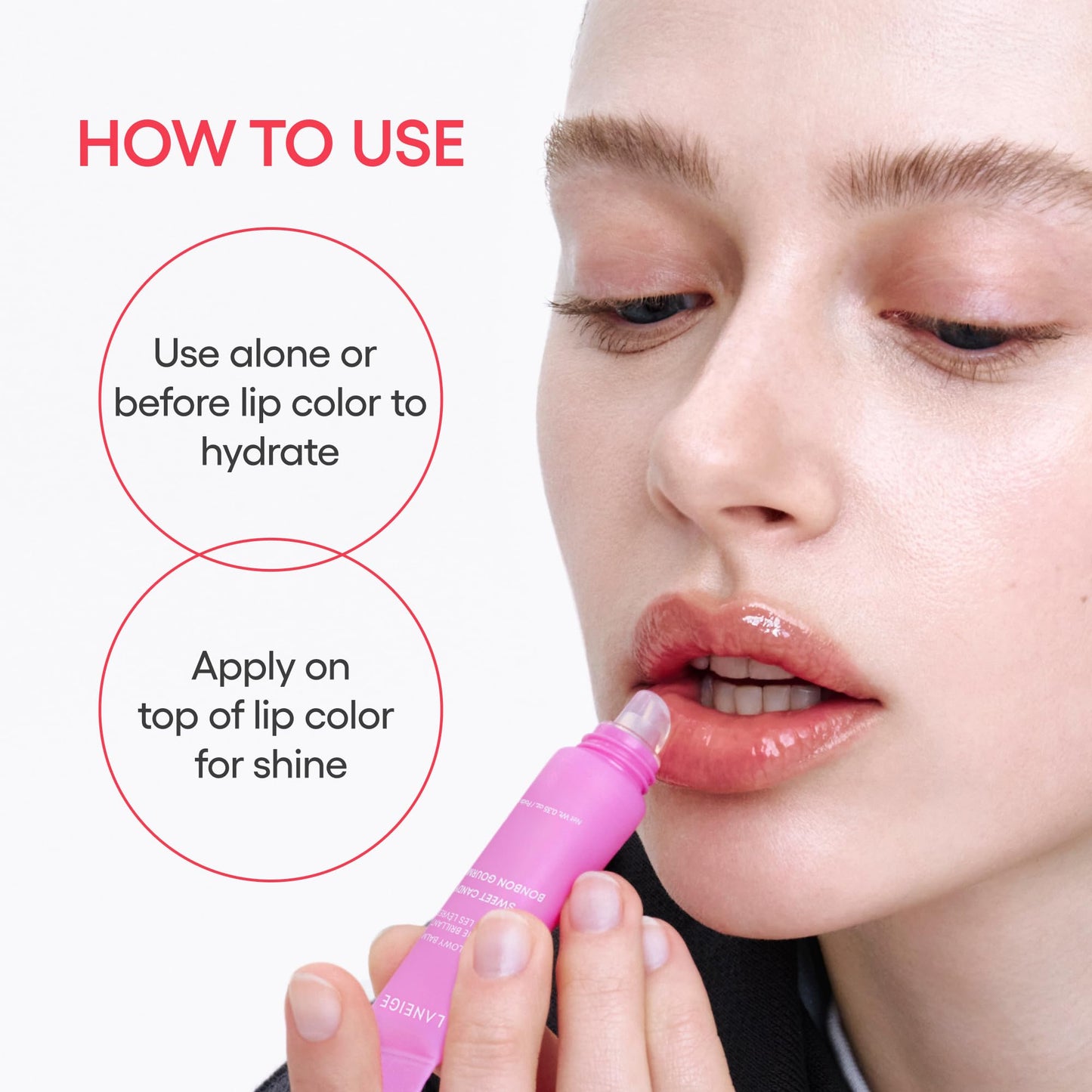 LANEIGE Lip Glowy Balm: Sheer Tinted Lip Treatment Balm Tube with Shea & Murumuru Butters for Hydrating, Moisturizing, Glossy, Non-Sticky Shine, Berry | Korean Skin Care, Grapefruit