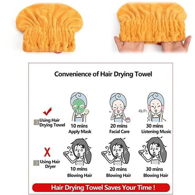 GDSAFS New Super Absorbent Hair Towel Wrap for Wet Hair, Efficient Absorbent Hair Towel Wrap, Microfiber Hair Towel Wrap, Quick-Drying Thickened Soft Bow Tie Wet Hair Towel Wrap for Women (Red)