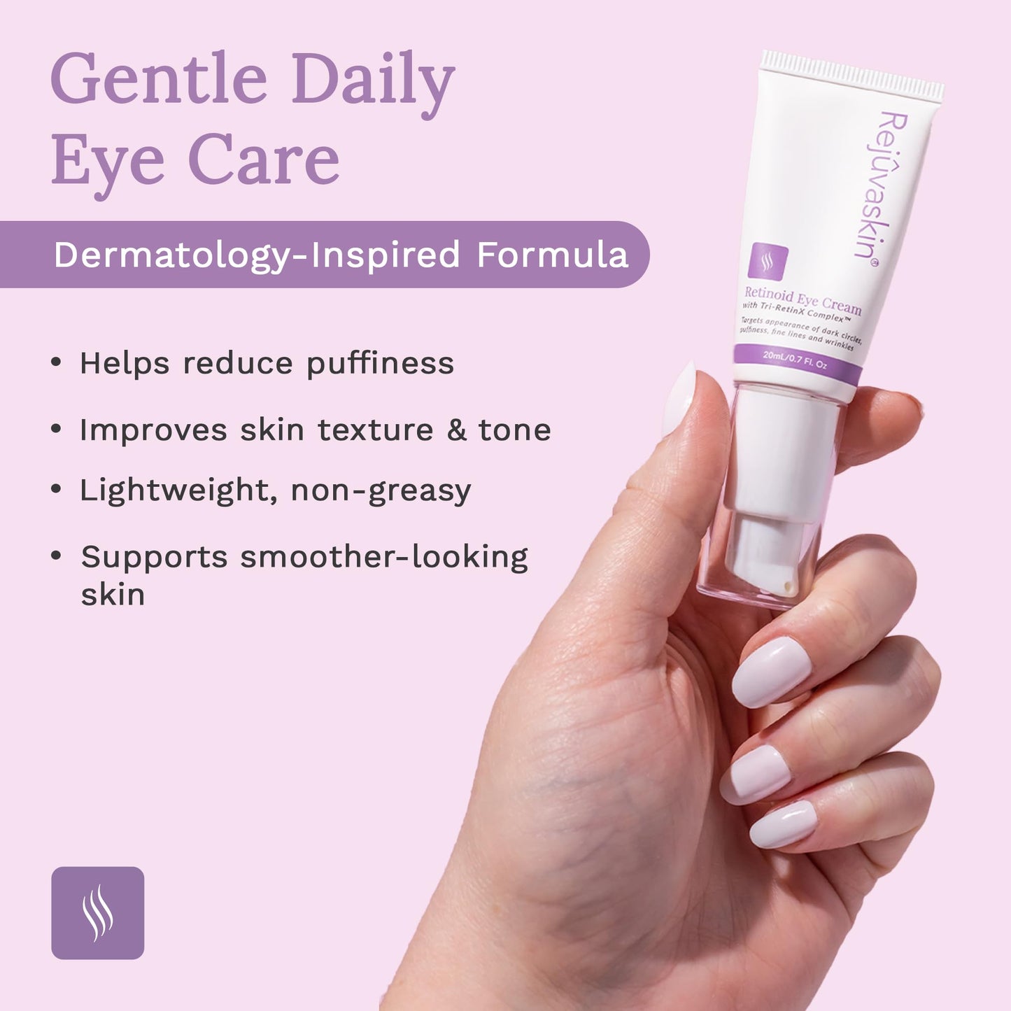 Rejuvaskin Retinoid Eye Cream, Under Eye Cream with Tri-RetinX Complex, Reduces Dark Circles & Puffiness, Anti-Aging Eye Treatment, 20ml