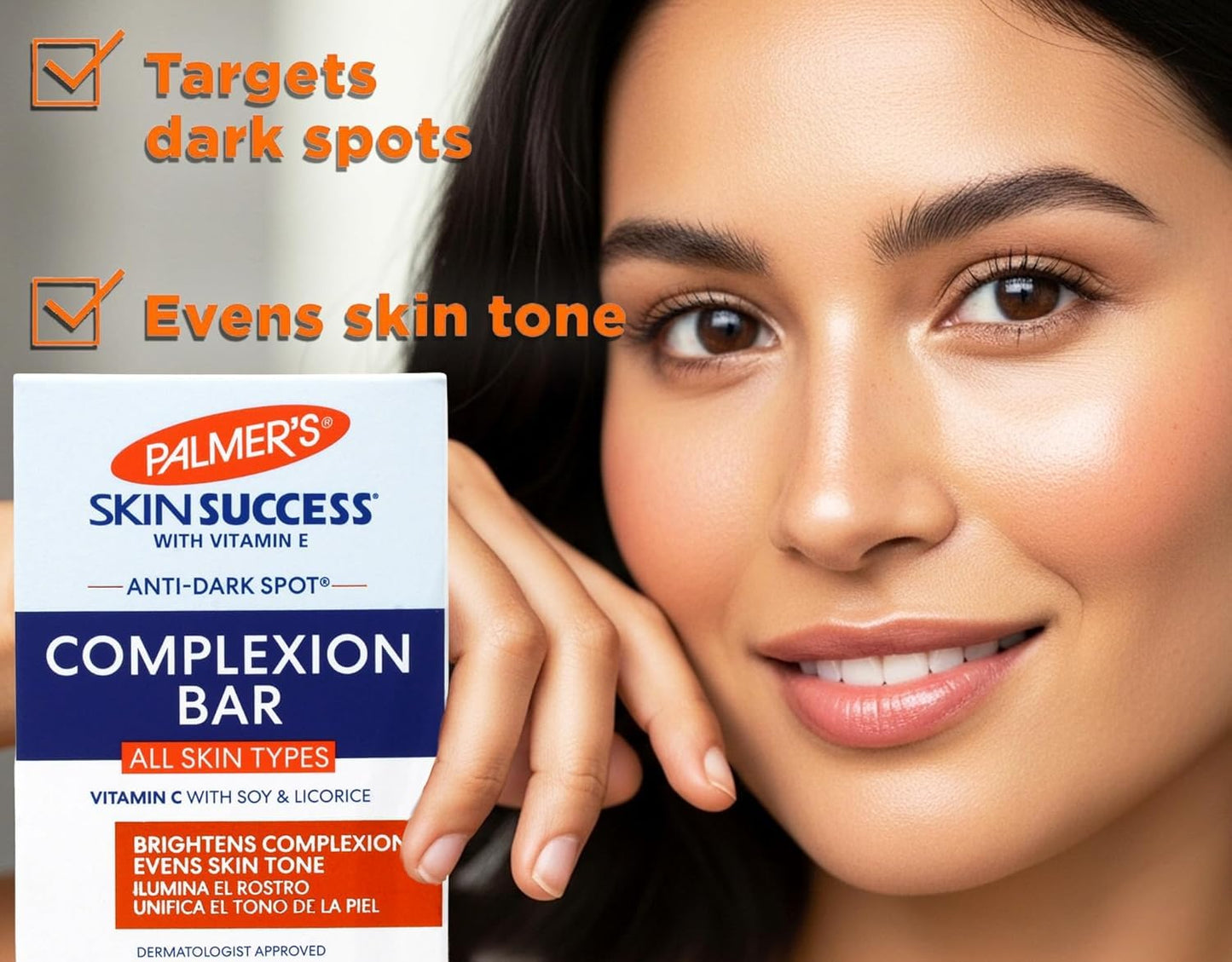 Skin Success Anti-Dark Spot Complexion Bar by Palmers for Unisex - 3.5 oz Cleanser - (Pack of 3)