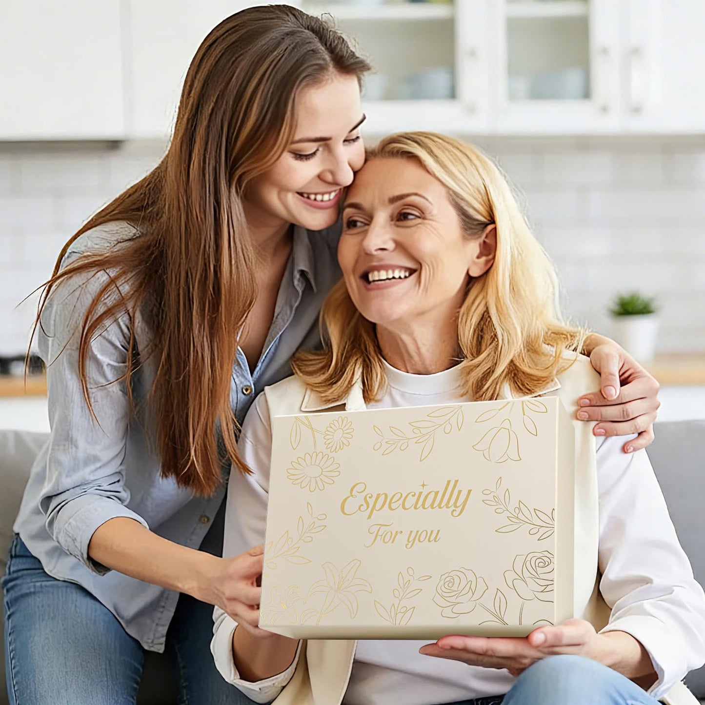 ENJOLLY Get Well Soon Gifts Baskets for Women Self Care Gifts,Birthday Gifts for Women Spa Care Package, Set for Mom Wife Girlfriend Sister Best Friend (Ivory)