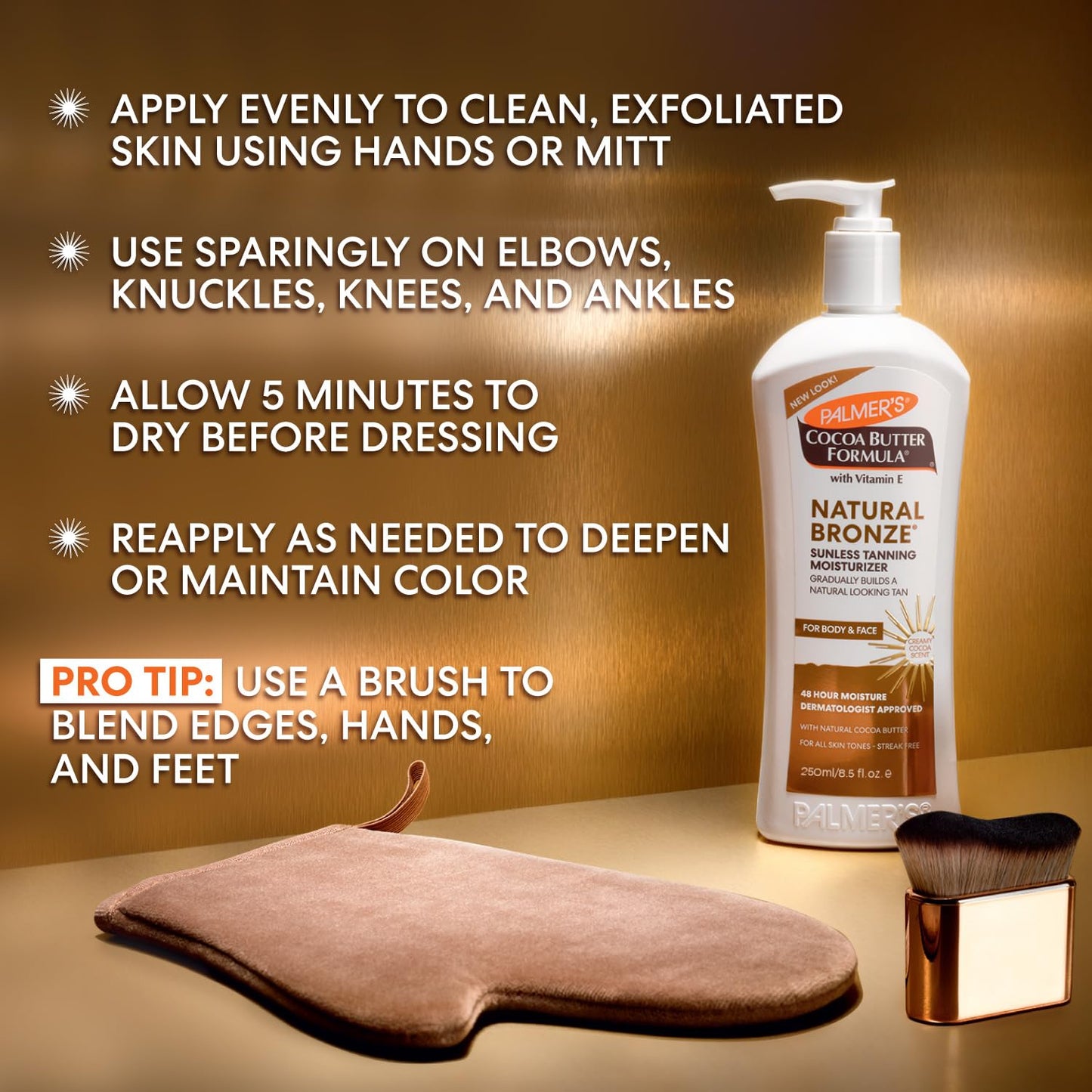 Palmer's Cocoa Butter Formula Natural Bronze Body Lotion, 8.5 Ounces (Pack of 3)