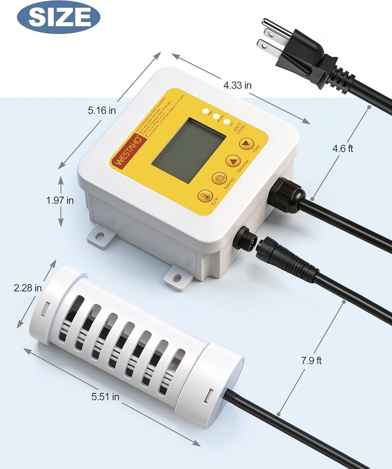 Salt Chlorine Generator - Hot Tub Salt Water Conversion Kit with USA Titanium Cell | For Spas Up to 2200 Gallons