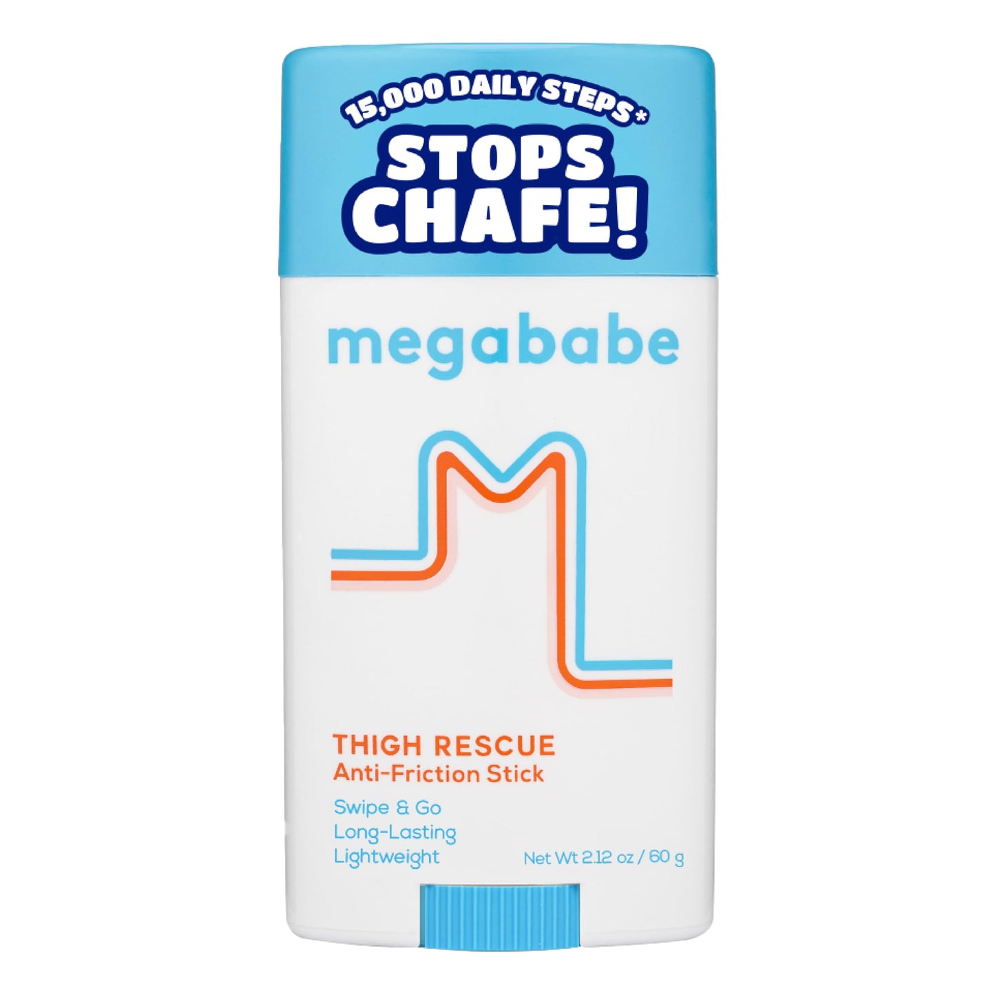 Megababe Thigh Rescue Anti-Chafe Stick | Prevents skin chafe & irritation | Thighs, arms, bra-lines & more | Summer and Hot Weather Essentials | 2.12oz (Pack of 1)