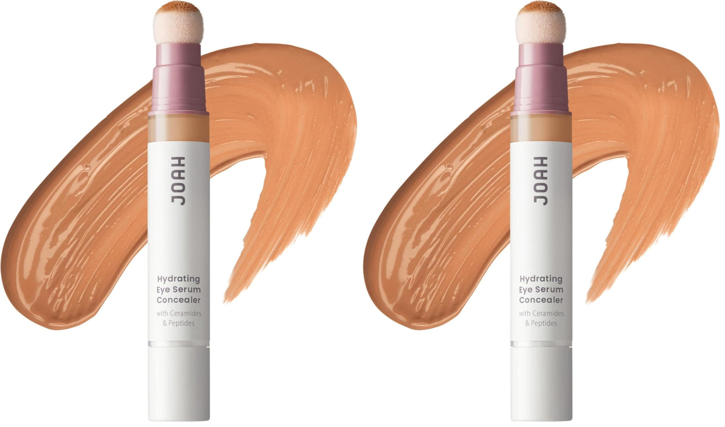 JOAH Perfect Complexion Under Eye Concealer and Serum, Korean Makeup, Hydrating Under Eye Concealer Stick for Dark Circles and Puffiness, Peptide Serum with Medium Coverage (Pack of 2)