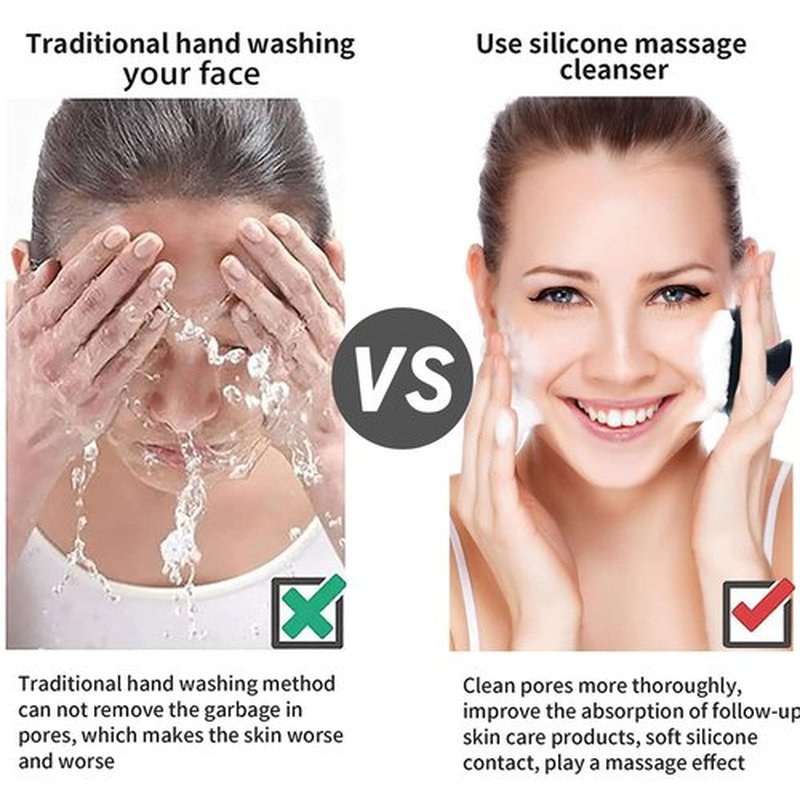VWMYQ Face Scrubber 2 Pack Face Scrubber Silicone Face Scrubber for Men Facial Cleansing Brush Silicone Face Wash Brush Manual Waterproof Cleansing Skin Care Face Brushes for Cleansing and Exfoliating