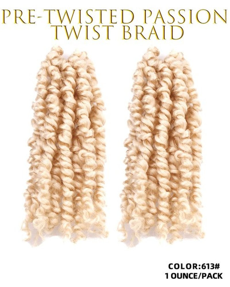 Miss Sula Passion Twist Hair-Pre-twisted Passion Twists,Pre-Looped Crochet Braids Made Of Bohemian Hair Synthetic Braiding Hair Extensions (6 Inch(Pack of 2), 613#)