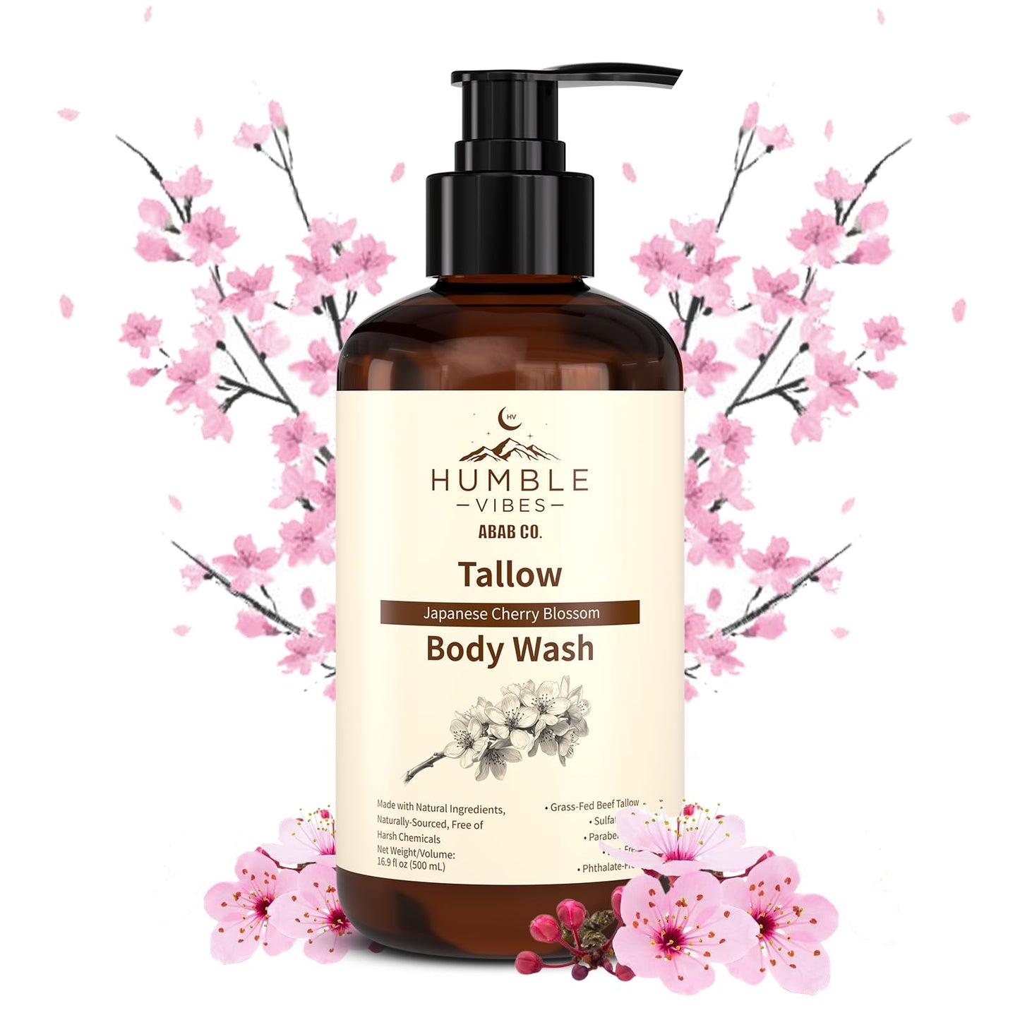 New!, Natural Tallow Body Wash, Made With Naturally Derived Plant Based Ingredients & Tallow, Free of Harsh Chemicals, Great for Eczema, Itchy Dry Skin, Moisturization, Eucalyptus + Cedar