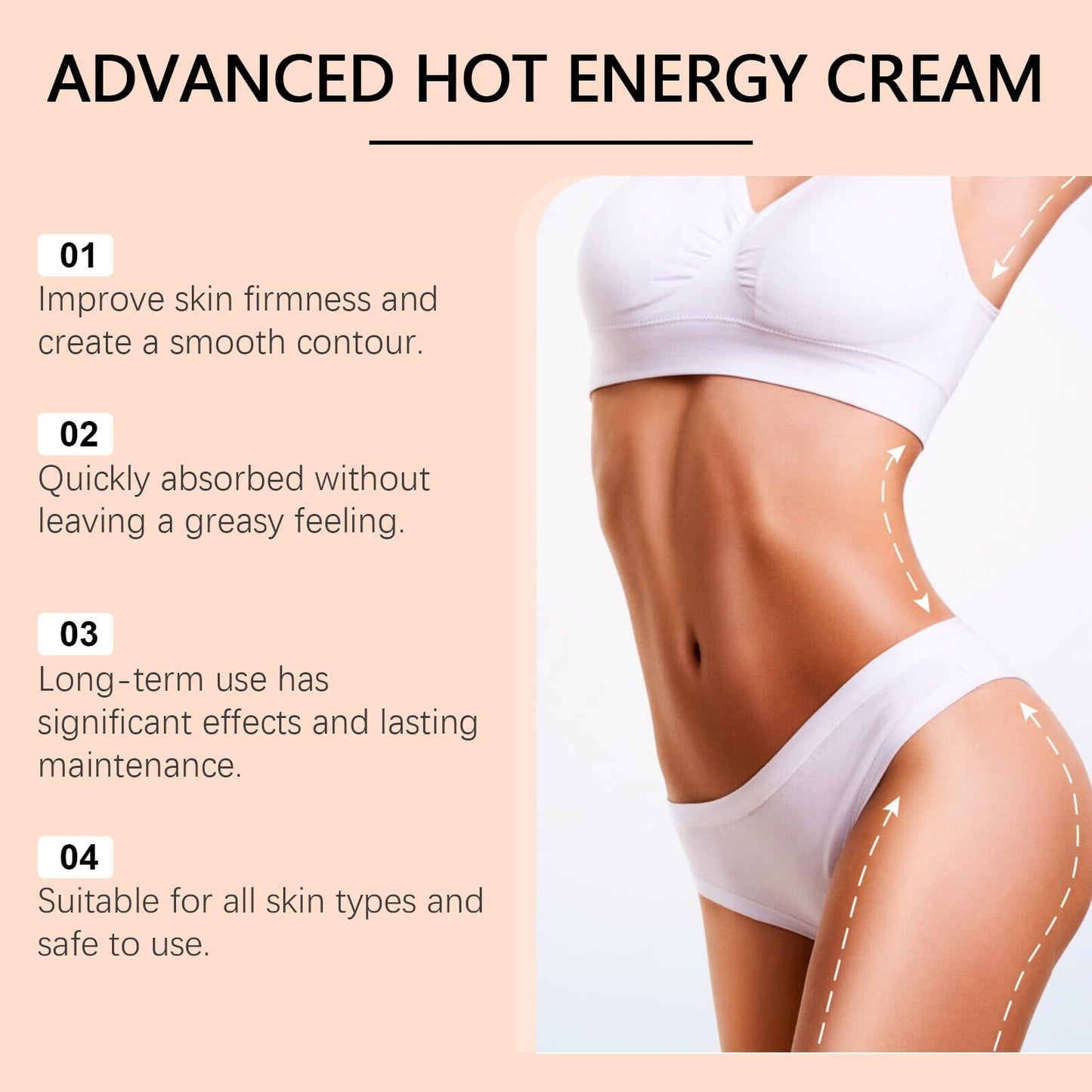 Anshka 7 Days Flash Cream - Advanced Hot Sweat Cream,Sweat Enhancer Cream,7 Day Flash Cream Hot Sweat Cream,Moisturize, Tighten & Mone Your Skin, Make Skin Smooth and Delicate (2)