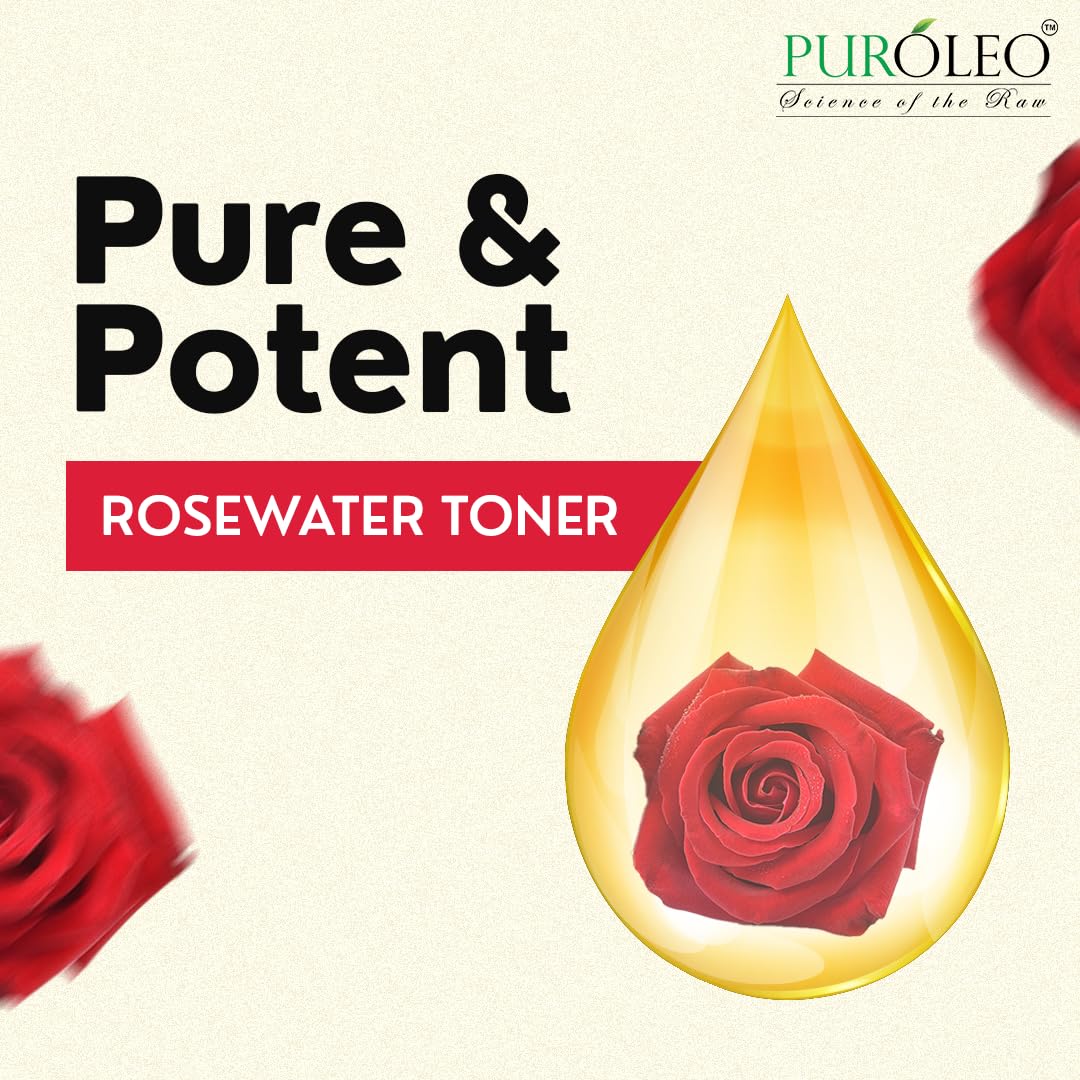 PUROLEO Rose Water 32 Fl Oz/946 ML (Packed in Canada) Pure & Natural Skin Care Setting Spray and Toner - Premium and Luxury Self Care with Rosewater for Face, Makeup Setting Spray, and Facial Mist
