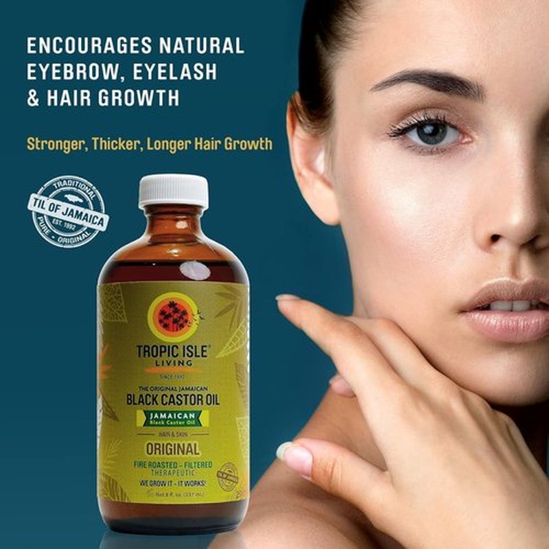 Tropic Isle Living Jamaican Black Castor Oil 8oz "Pack of 2"