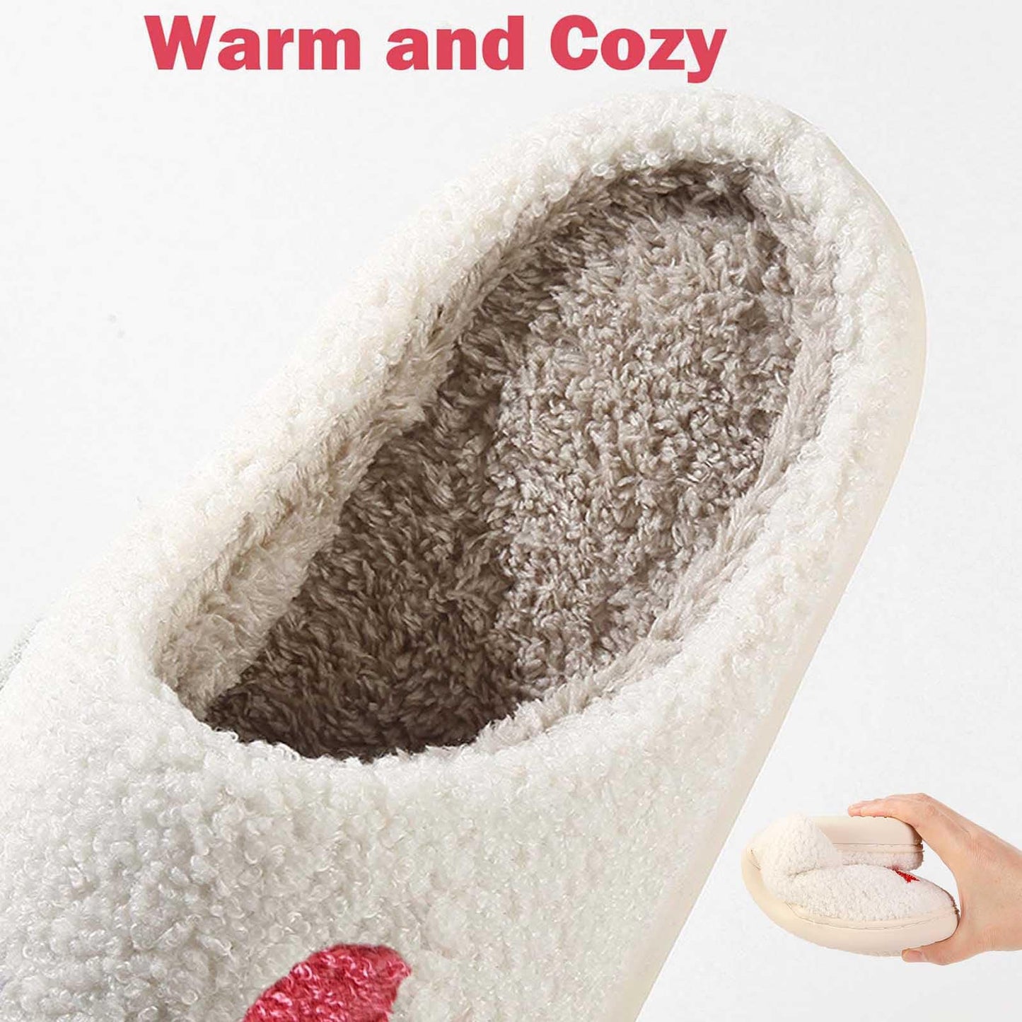 Aucomfo mama Slippers For Women Mother's Day Gifts For Mom Valentine Cute Comfy Bedroom Home Memory Foam Slippers,Ladies Furry Warm Shoes Indoor for Winter,Mother 41-42