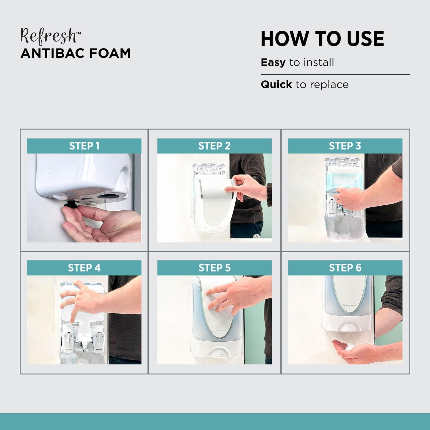 REFRESH ANTIBAC FOAM HAND WASH TOUCH FREE 1.2 LITER