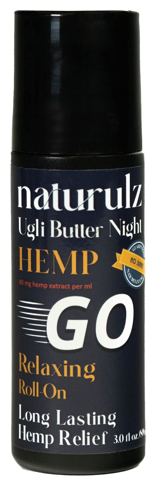 Ugli Butter Hemp Nighttime Roll-On GO 3oz – Calming Blend with Oregon-Grown Hemp, Lavender, Chamomile & Passionflower for Relaxation & Helathy Sleep Cycle Support-Restless Muscles, Aching HIPS & Back