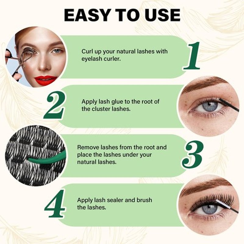 Lash Clusters 144pcs Individual Lashes D Curl 10mm Eyelash Clusters KEYYOU Air Touch Cluster Lashes Super Lightweight Soft Wispy Comfortable Easy DIY at Home(Air03-D-10mm)