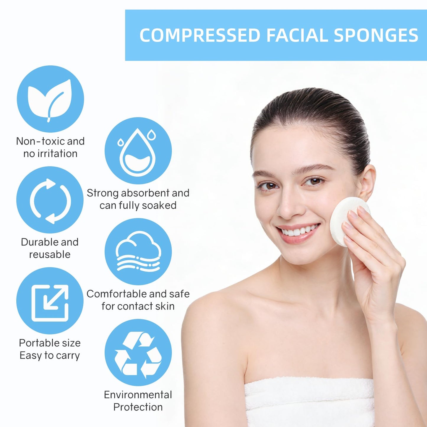 120 Pack Compressed Facial Sponges for Estheticians – Soft Round Disposable Face Cleansing Pads for Deep Pore Cleaning, Makeup Removal & Exfoliation – Portable Travel Spa Sponges (Pink)