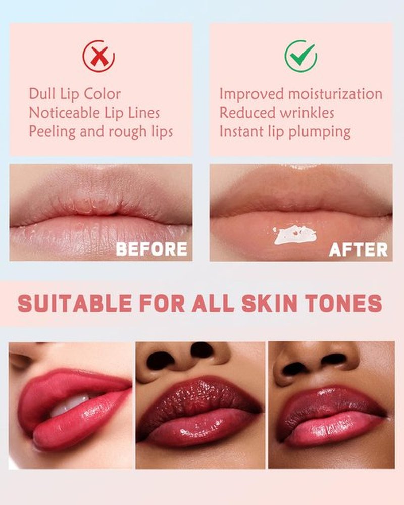 Peel Off Lip Liner Stain & Lip Gloss Set, Long Lasting Waterproof Brown Lip Stain Peel off Tattoo Nude Lip Liner & Tinted Lipstick Combo Non-Stick Cup Transfer Proof Lip Stain Color Women Makeup,Set C
